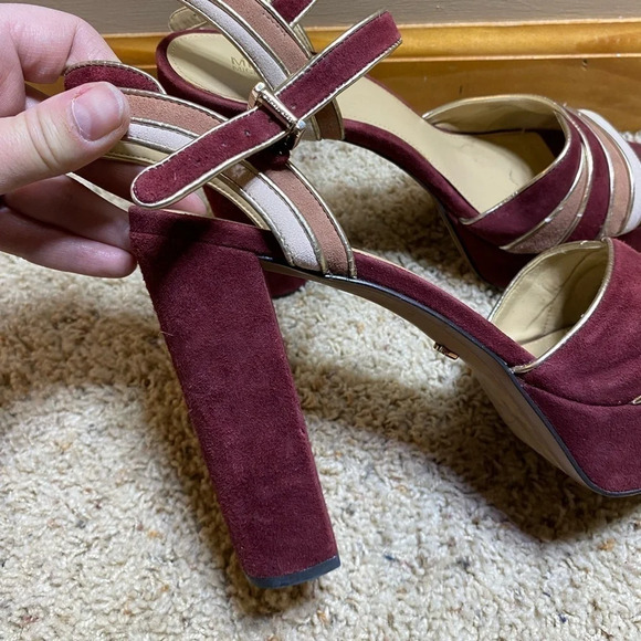 Michael Kors suede platform heels size 9 - Picture 3 of 8